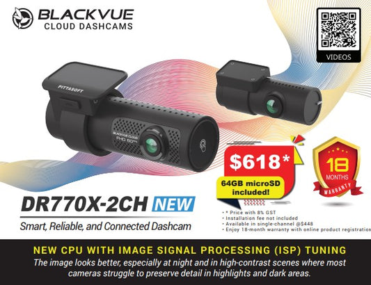 Blackvue DR770X-2CH FHD Front & Back Dashcam