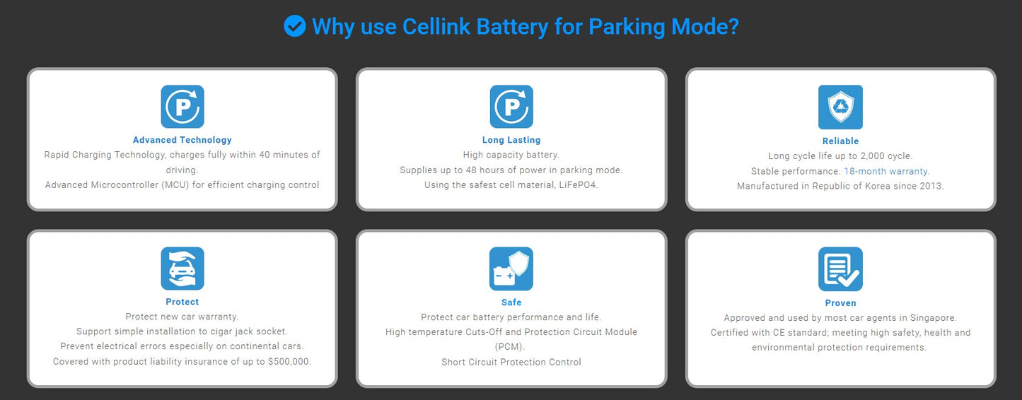 Cellink Neo 7+ Extended Batty Pack for Dashcam