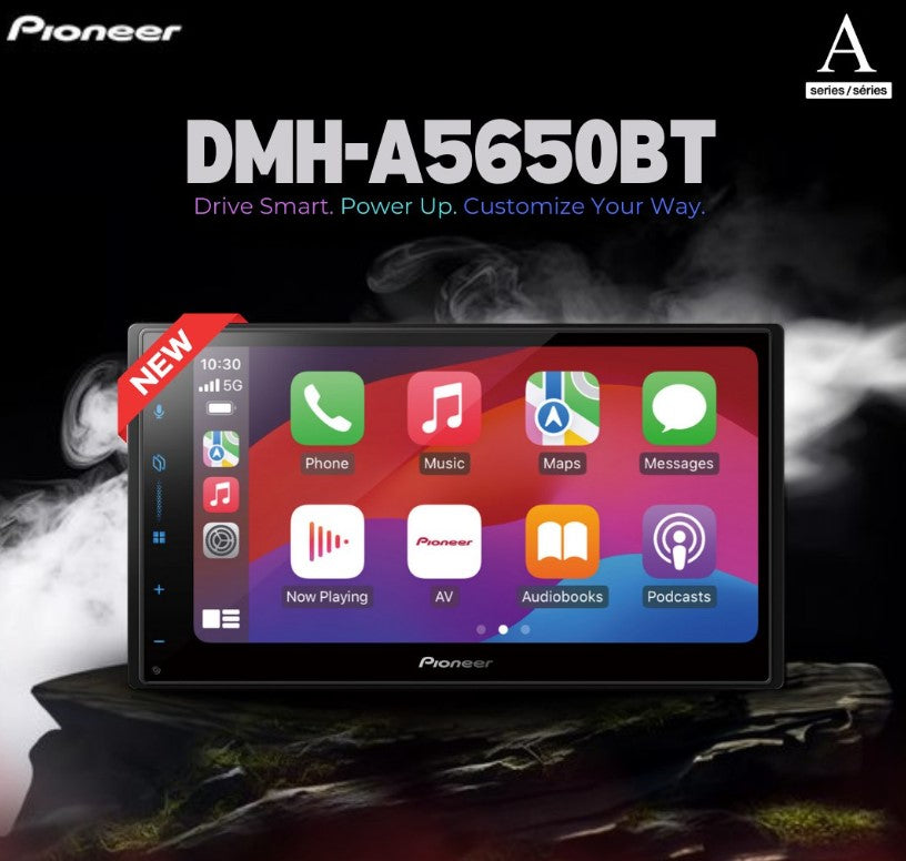 Pioneer DMH-A5650BT 6.8″ AV Receiver Compatible with Wireless/Wired Apple CarPlay & Android Auto
